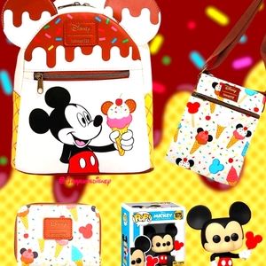 Disney Mickey Loungefly Ice Cream Set Backpack
